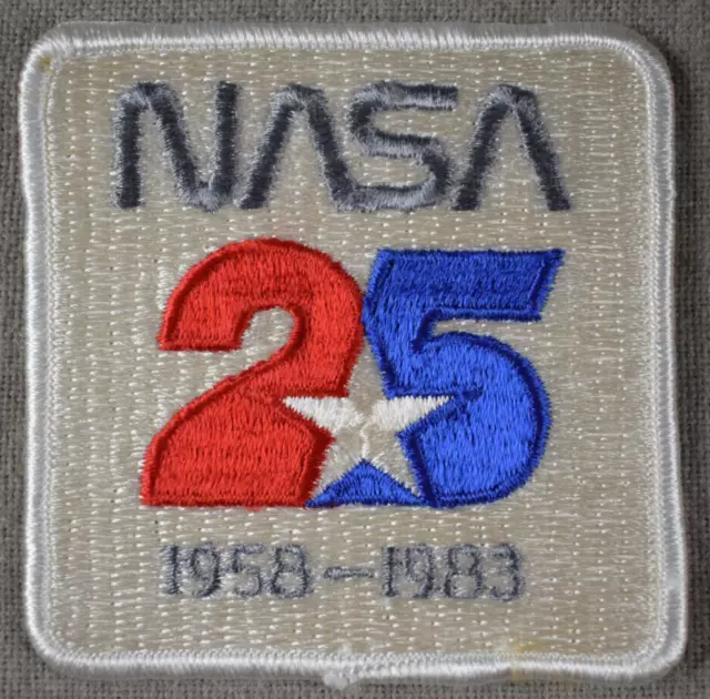 NASA Space Agency 1958-1983 25th Anniversary Patch 3 1/2" X 3 1/2"