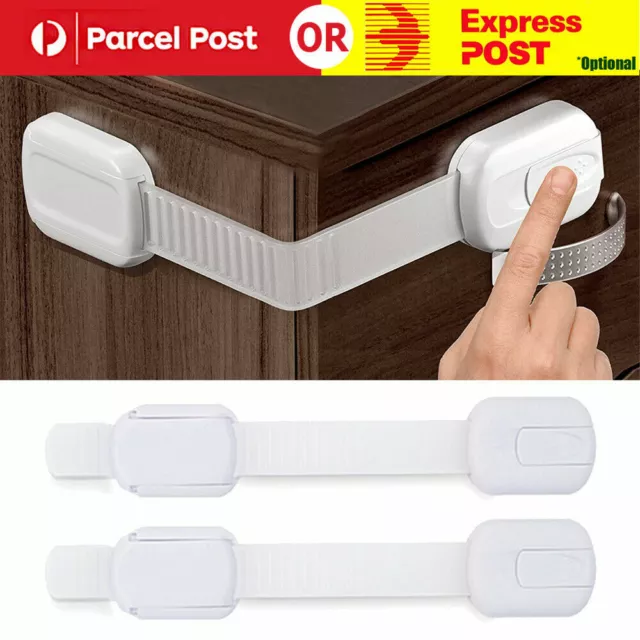 Child Kids Baby Safety Locks Door Drawers Cupboard Oven Cabinet Adhesive Belt