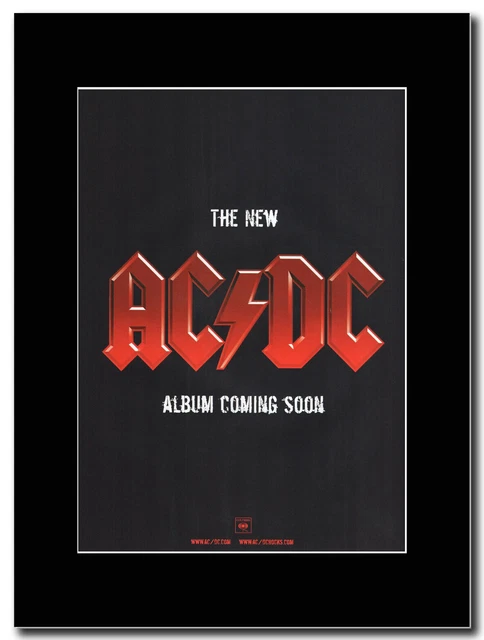 AC/DC - Album Coming Soon - Matted Mounted Magazine Artwork
