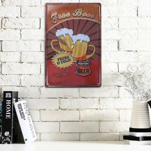Póster de metal vintage vintage de placa retro para bar pub cocina hogar
