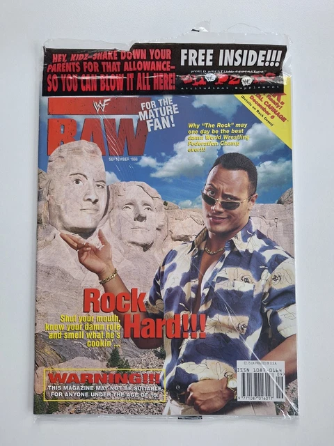 1998 September Raw Magazine Mick Foley Hell In The Cell Poster Wrestling Rock