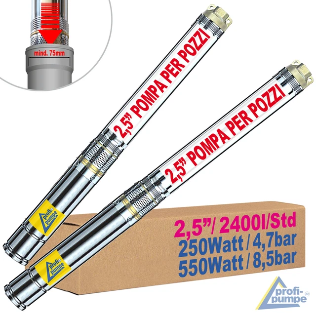 Pompa Ad Immersione 4" Pompa Sommersa Per Pozzi Profondi Elettropompa 2hp 1500w Cavo Da 40m P 010525785654 Pompa A Immersione Per Pozzo - Foto 5