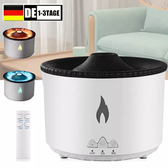 360ml Luftbefeuchter Volcano Aroma Diffuser Öle Flammen Diffusor Air Humidifier