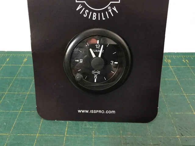 Isspro 2-1/16" Quartz Black Clock R5695 Zcur5695