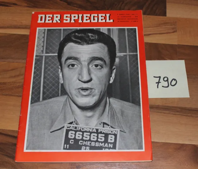 Der Spiegel Der Mörder Caryl Chessman 09.03.1960 Art. Nr. 790
