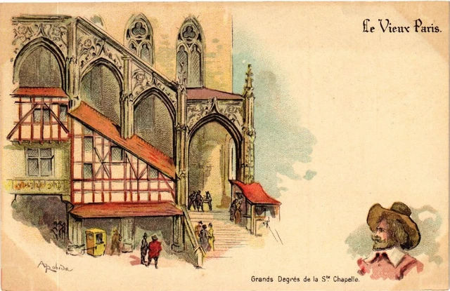 CPA PARIS EXPO 1900 - Le Vieux Paris Grands Degrés de la Ste Chapelle (308205)