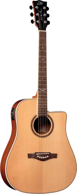 Guitare Electro Acoustique Dreadnought Cutaway Naturelle Eko Nxt-D100Cwe-Nat
