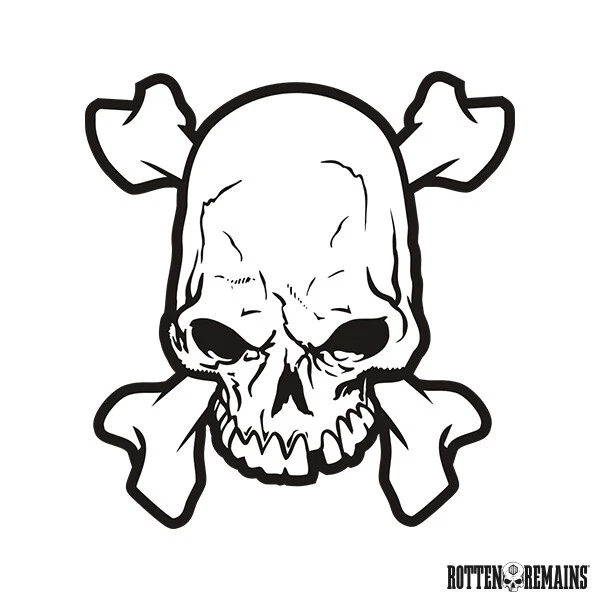 Skull Decal Biker Crossbones Skulls Motorcycle Helmet Vinyl Sticker S1 e7m