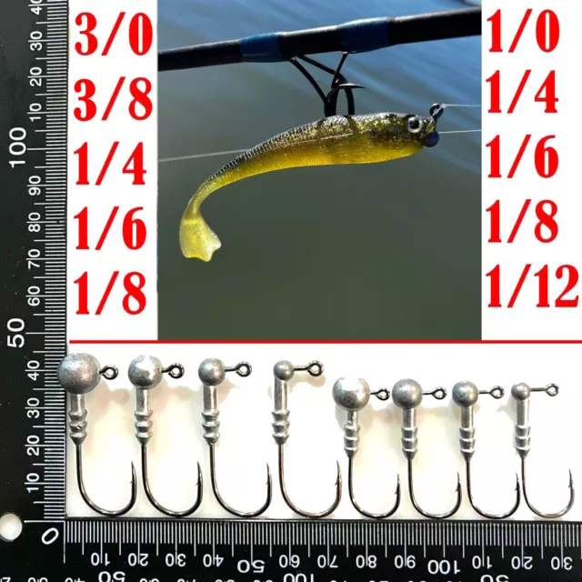 10 SOFT PLASTIC Fishing Lures Jig Head used for Z-man Gulp Bait