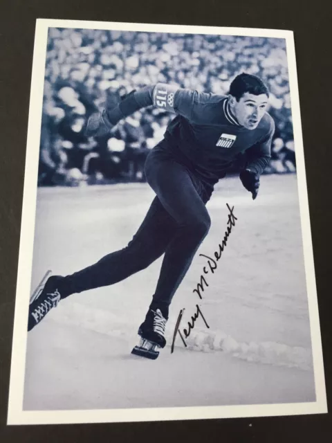 RICHARD McDERMOTT Olympiasieger 1964 Eisschnelllauf signed Fotokarte 10x14