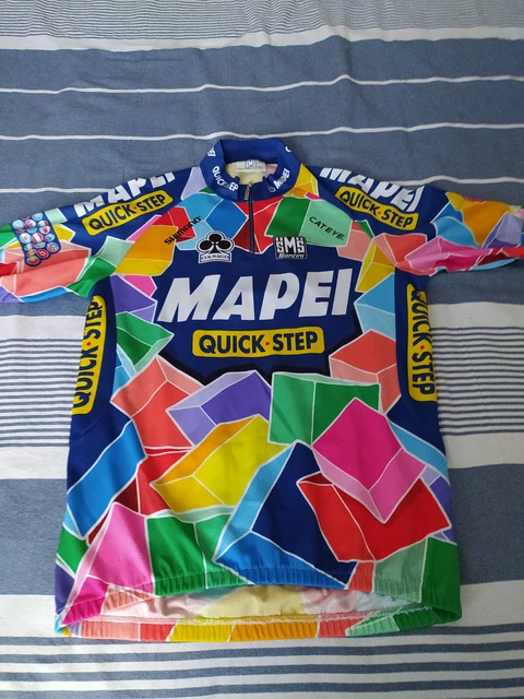 Maillot Cyclisme Vintage – Équipe Professionnelle MAPEI (taille GB, Occasion)