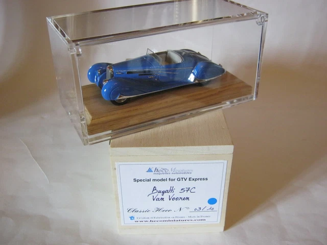 HECO-MINIATURES 1/43 BUGATTI TYPE 57C VAN VOOREN n° 03/10 EUR 399,00