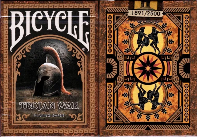 Trojan War Bicycle Playing Cards Poker Size Deck USPCC Custom Limited New Sealed