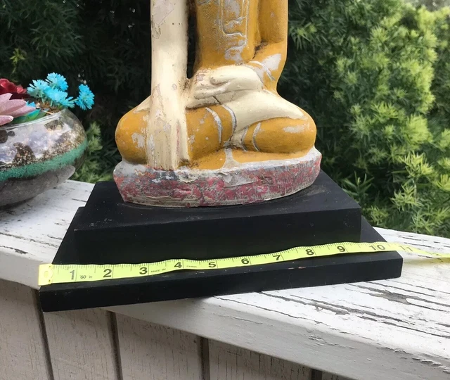 19th Century Antique Burmese Carved Alabaster Marble Stone Seated Buddha 8
