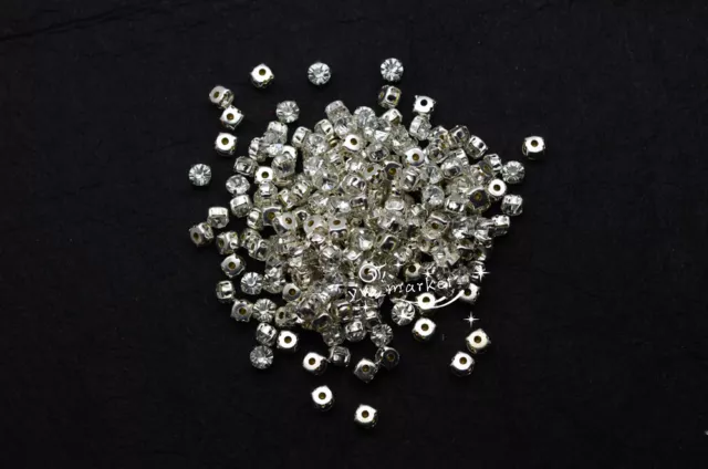 1000 pcs Loose  crystal rhinestone sew on rhinestone SS25 Silver