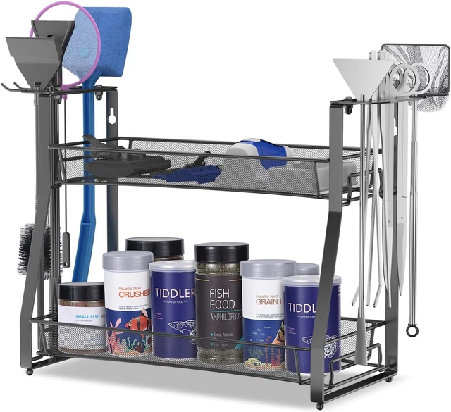 Fish Tank Accessories Organizer, Fish Tank Cleaning Tools Organizer Rack, Aquari