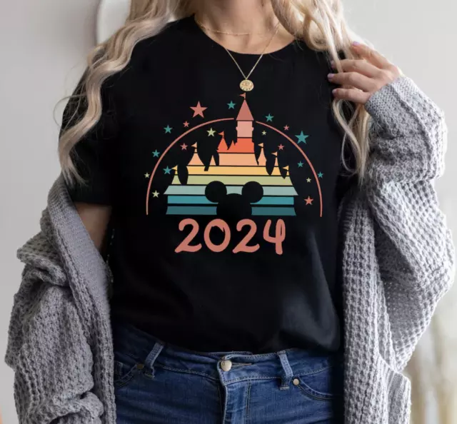 Family Disney Vacation Shirt 2024 Matching Custom Mouse Castle Shirts Adult Kids 2