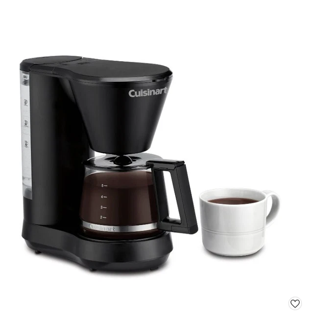 New Cuisinart Compact 5 Cup Coffee Maker - Black New Cuisinart Compact 5 Cup Coffee Maker - Black