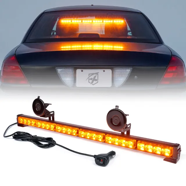 27 Inch LED Traffic Advisor Strobe Light Bar Windshield Deck Emergency Warning