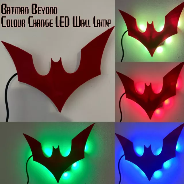 BATMAN BEYOND / Batman Of The Future LED colour change silhouette logo usb  lamp £ - PicClick UK