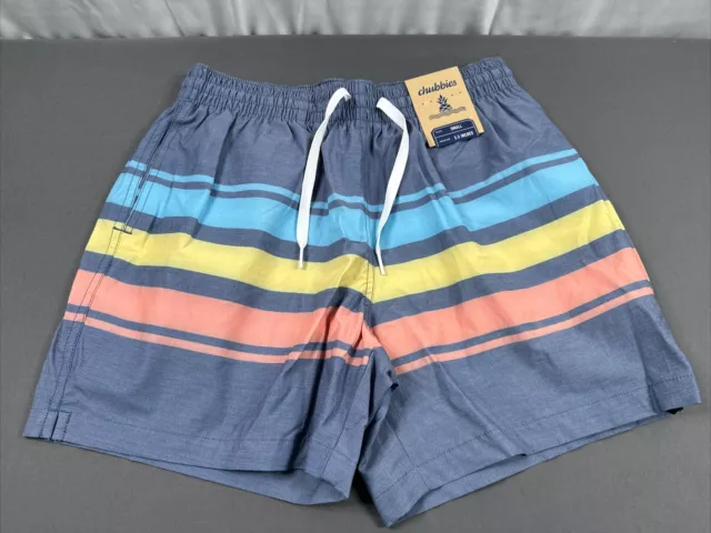 NWT & Defect Chubbies The Retro Sets 5.5” Classic Swim Trunks Small LR