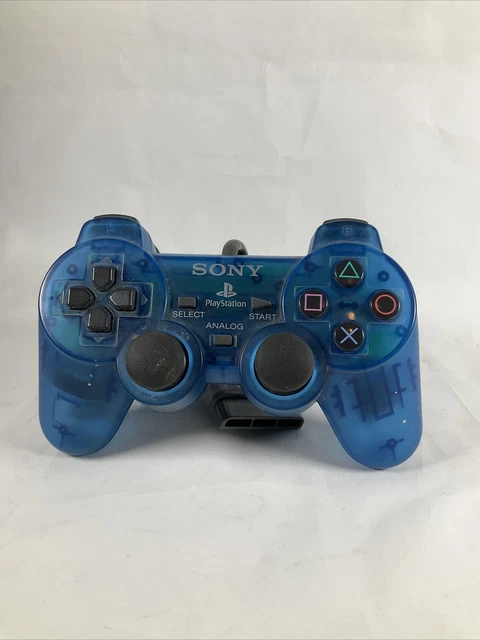Manette Sony PlayStation 2 Bleu Translucide (SCPM-1200) – Occasion Fonctionnelle
