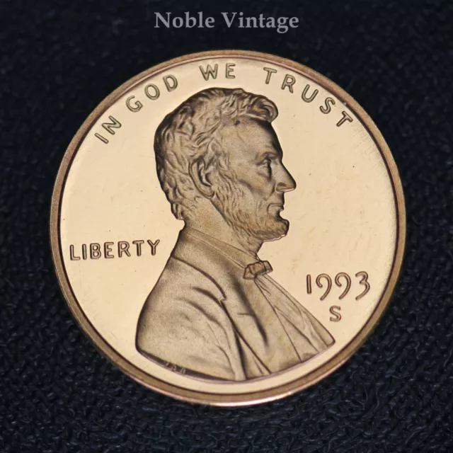 1993 S Proof Lincoln Cent - Penny is from US Proof Set