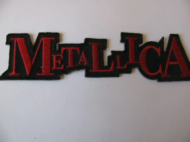 METALLICA   Iron On Patch  5” Trucker Hat Vtg Rare Jacket Logo Band  Heavy Metal
