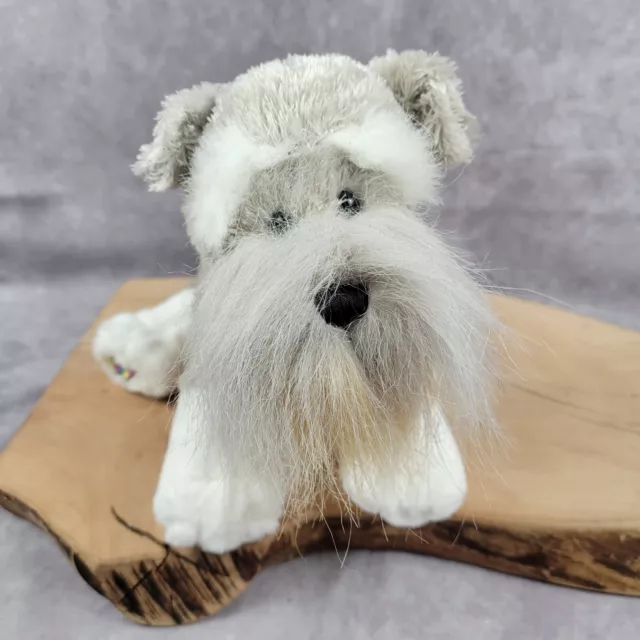 Ganz Webkinz Schnauzer Plush Puppy Dog HM 159 Gray White Stuffed Animal NO CODE