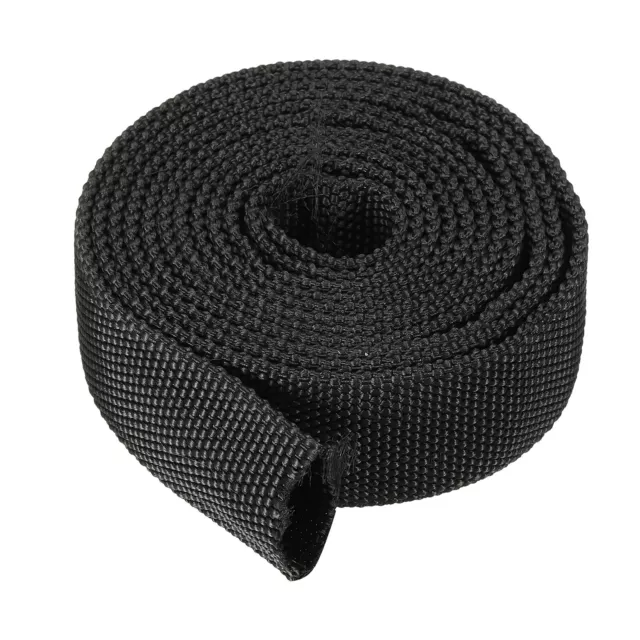 0.7" Dia 6.5FT Nylon Protective Hose Sleeve, Cable Cover Protection, Black