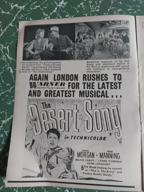 Vintage WHATS ON IN LONDON Magazine 14 APRIL 1944 On Approval/Song of RussiaQ077 2