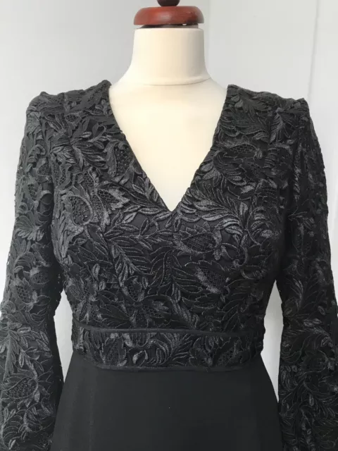 J. Mendel Lace Gown Dress Black Long Sleeve NEW $5990 Size 6 3