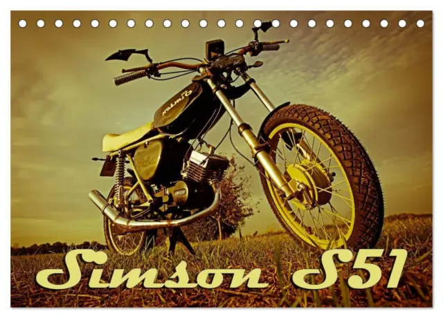 Simson S51 (Tischkalender 2024 DIN A5 quer), CALVENDO Monatskalender Sängerlaub