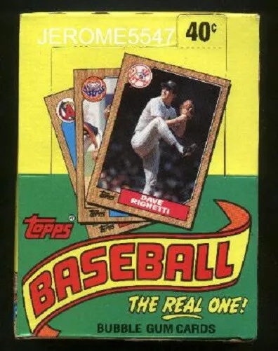 1987 TOPPS Baseball Wax Card Box 36 Packs UNOPENED - BONDS, BO, Clark - #D2_#A0L