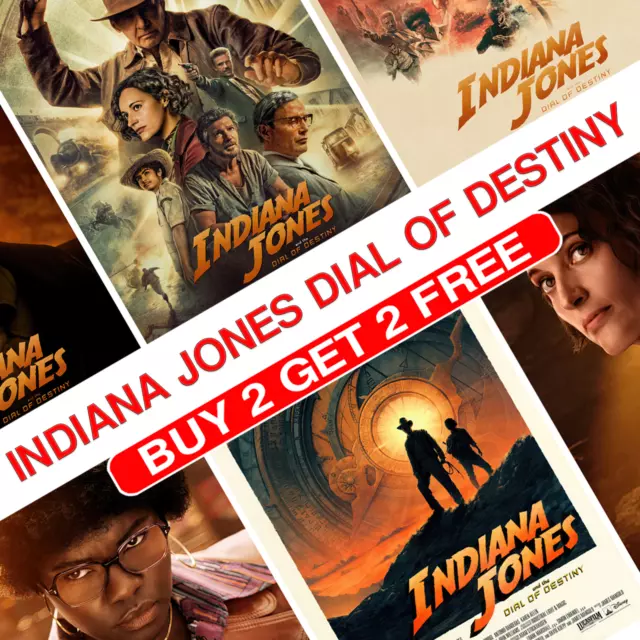 Indiana Jones and the Dial of Destiny Movie Poster Print Picture Film  A4 A3 A2