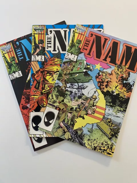 The 'Nam #1 #2 #3 Marvel Comics (1987) 1-3 Comic Book lot of 3
