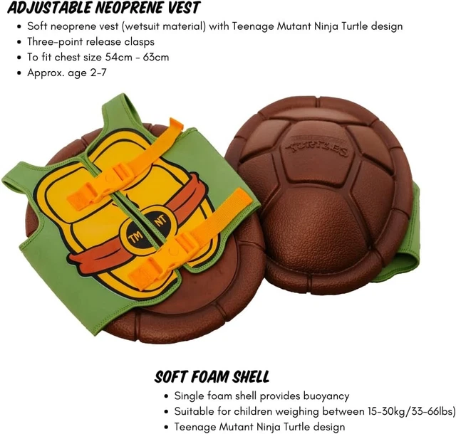 TEENAGE MUTANT NINJA Turtles Kids Swimming Float Back Pack Buoyancy Aid 27 Yrs £26.95 PicClick UK