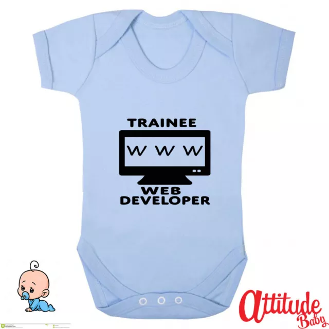 Abbigliamento bambino divertente bambino cresciuto - tirocinante sviluppatore web bambino cresce - sviluppatore web 2
