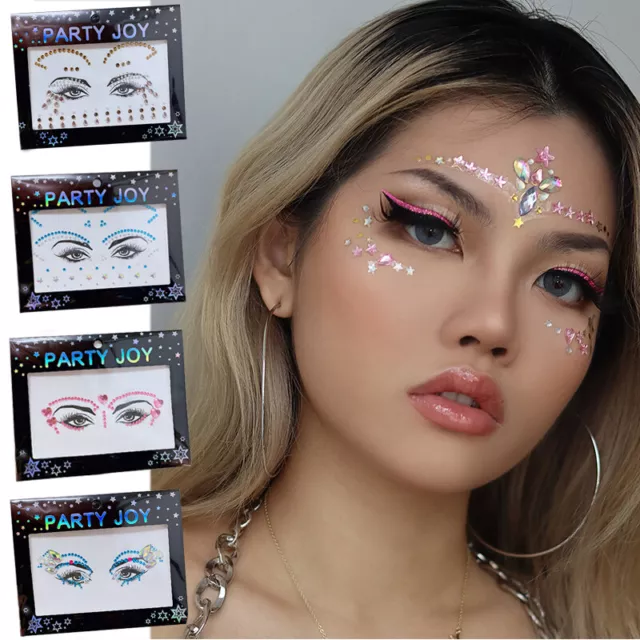 Glitter Face Jewelry Face Jewels Stickers Makeup Body Art Eyeliner Tattoos Party