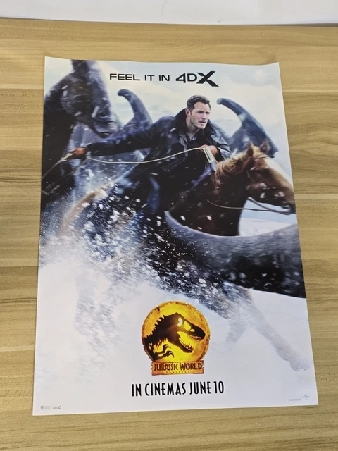 JURASSIC WORLD: DOMINION. A3 Movie Poster. 4DX. Chris Pratt. £6.99 ...