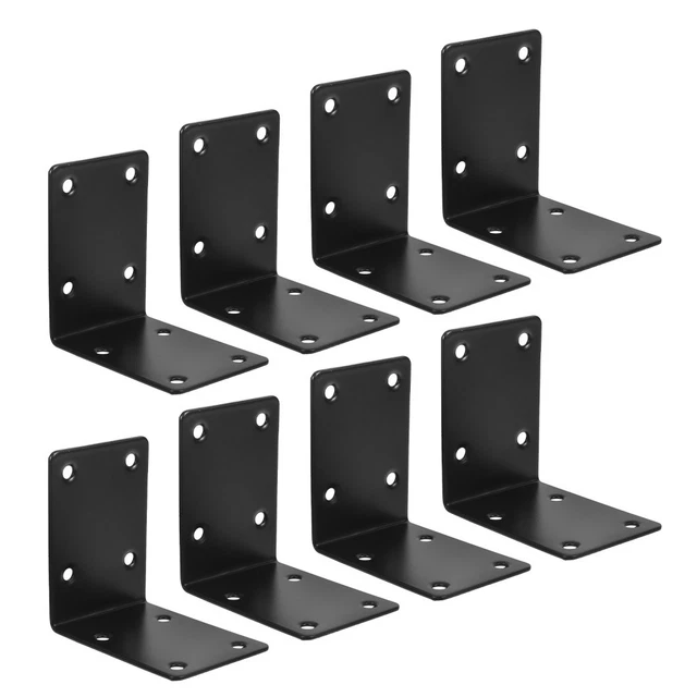 8PCS RAISED GARDEN Bed Corner Brackets Heavy Duty Black Stainless Steel ...