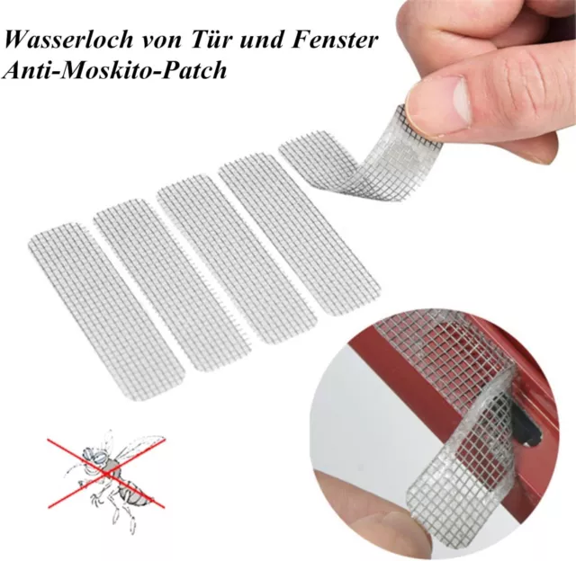 110 tlg Fensternetz Reparatur Fliegengitter Insektenschutz Patch Klebeband Set