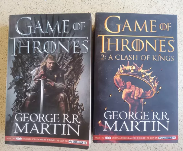 2 Game Of Thrones Books Song Of Ice & Fire & 2 A Clash Of Kings Paperback