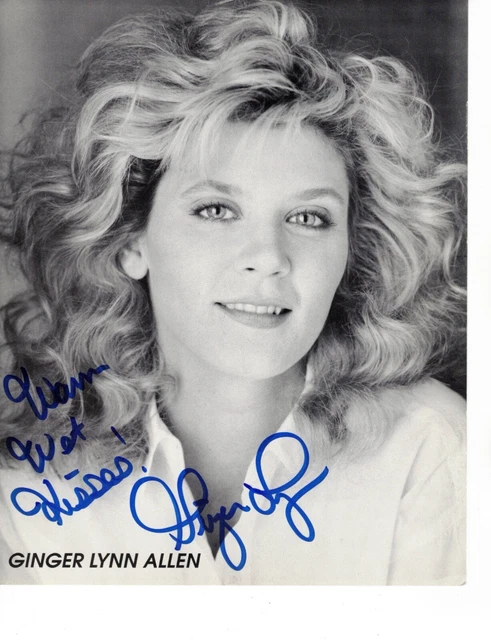 Ginger Lynn Autograph Signed 8 X 10 Headshot Photo Adult Pornographic 