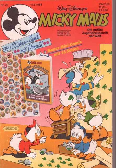 Micky Maus Heft Nr.25/1988, ohne Beilage und Mini-Comic