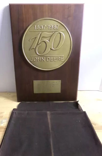 Vintage JOHN DEERE 1837-1987 150 YEAR ANNIVERSARY 20x14' PLAQUE