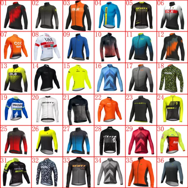 Mens Long Sleeve Cycling Jersey 2022 Autumn Team Bike Shirt Mtb Bicycle Clothing