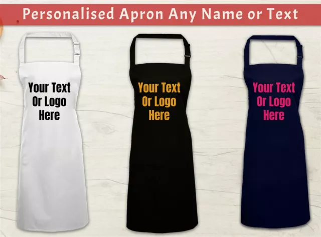 Personalised Custom Text / Logo Chef Cooking Baking Apron Any  Mother's Day Gift