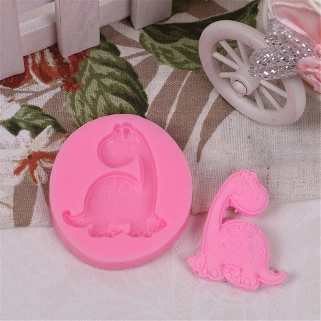 Significativo jabón de chocolate en forma de dinosaurio hágalo usted mismo hecho a mano molde fondant pastel demasiado ZR