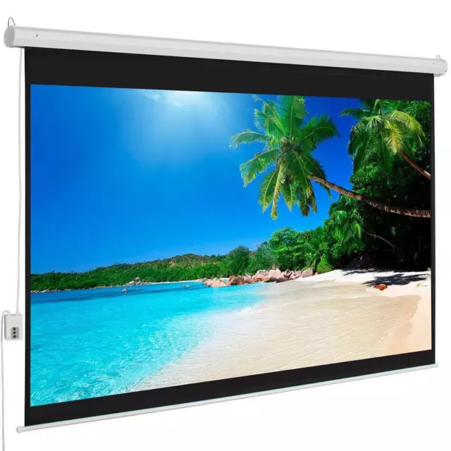 Big Sale 100" 4:3 Foldable Electric Motorized Projector Screen + Remote